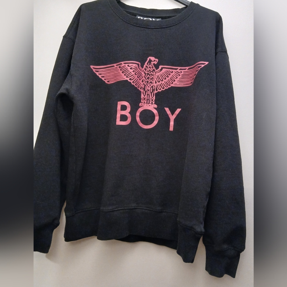 BOY LONDON Black Sweater with Pink Logo.Size M.Unisex